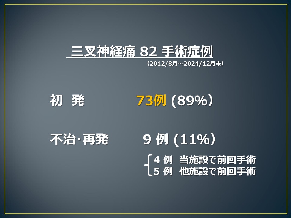 三叉神経痛　手術症例