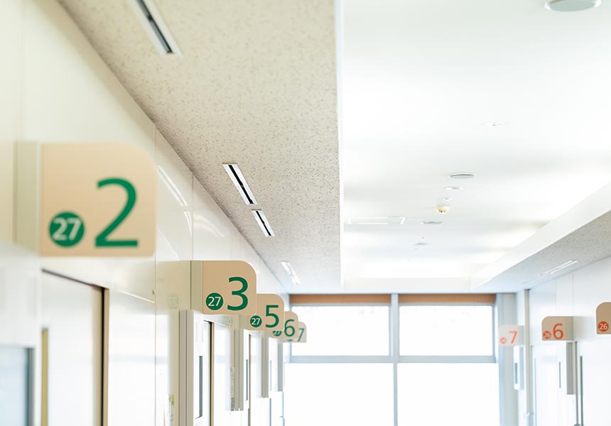 受付表示盤待ち合い