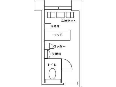西３階病棟個室（平面図）