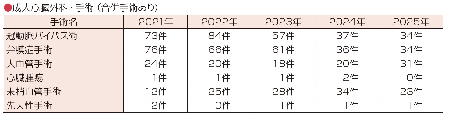 2025心臓血管外科_手術実績