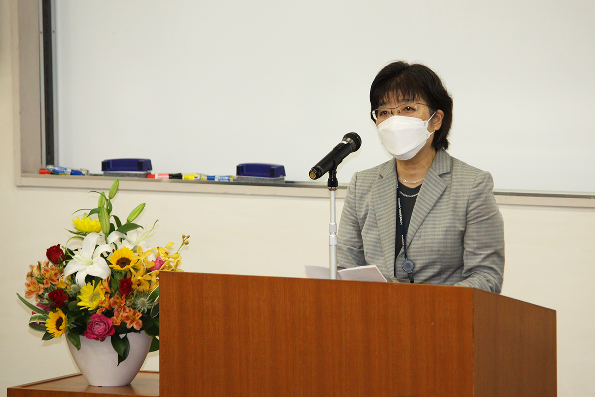 挨拶:田中晶子 看護学科教授